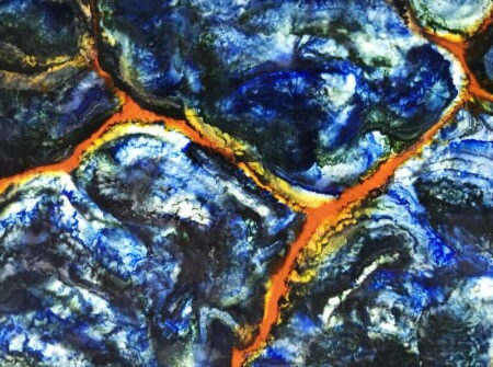 Blue and Red Onyx Marble Backlit Sheet