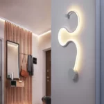 Modern Black White RGB LED Wall Lamps Bedroom for Home