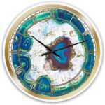 Modern Wall Clock 'Crystal Blue