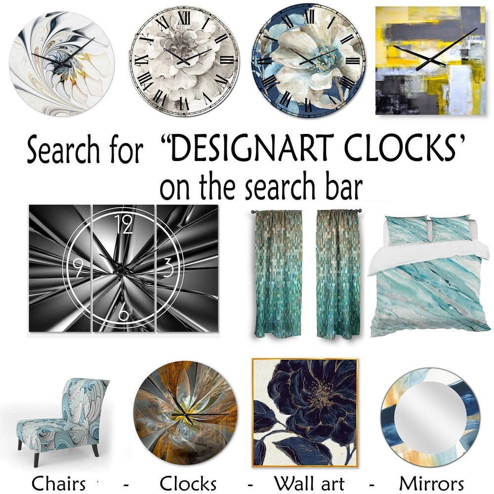 Modern Wall Clock 'Crystal Blue