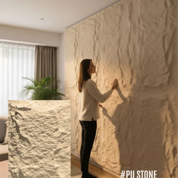 PU Stone Golden Space Panel