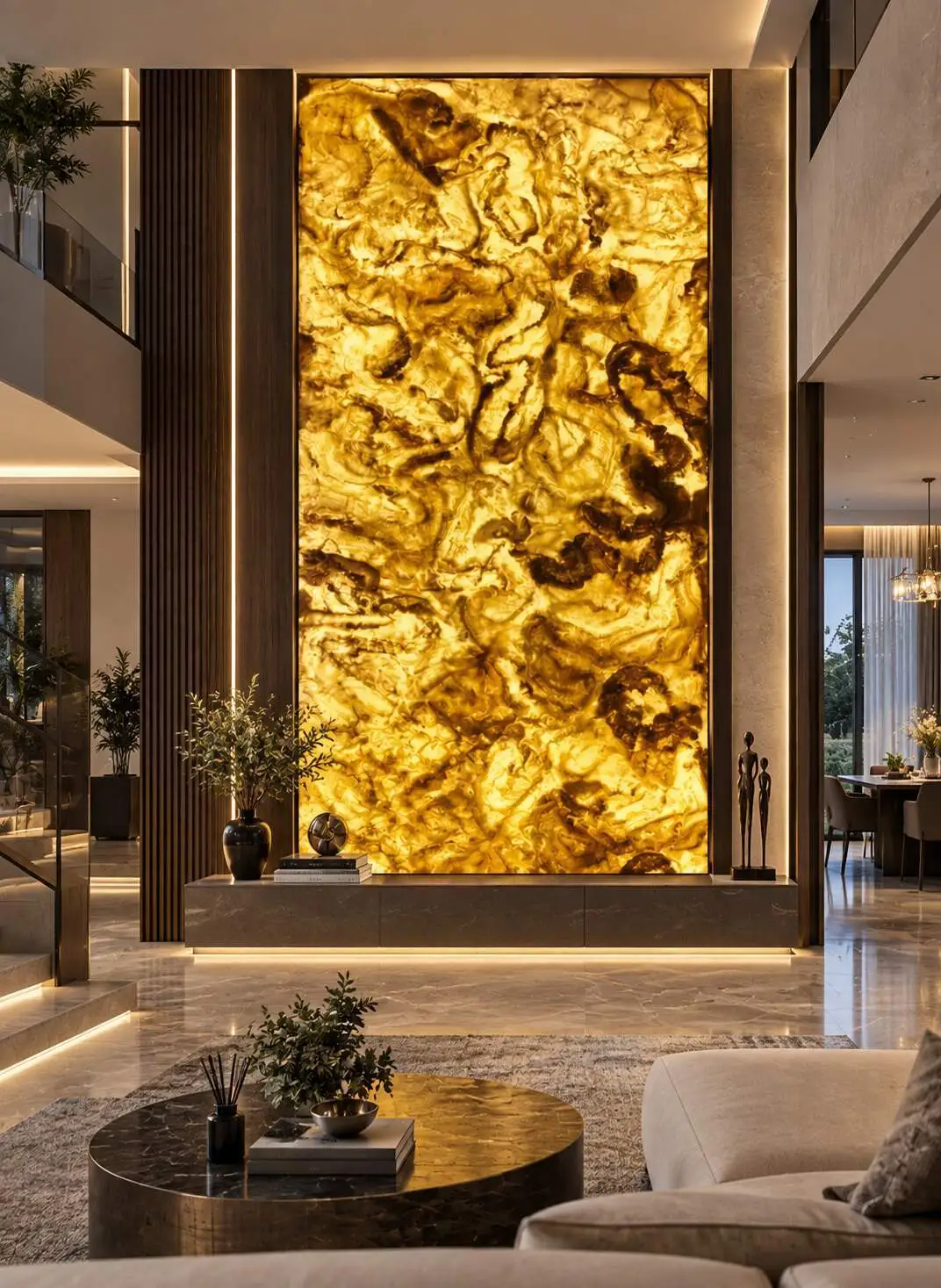 Illuminated Backlit Onyx Marble Panel