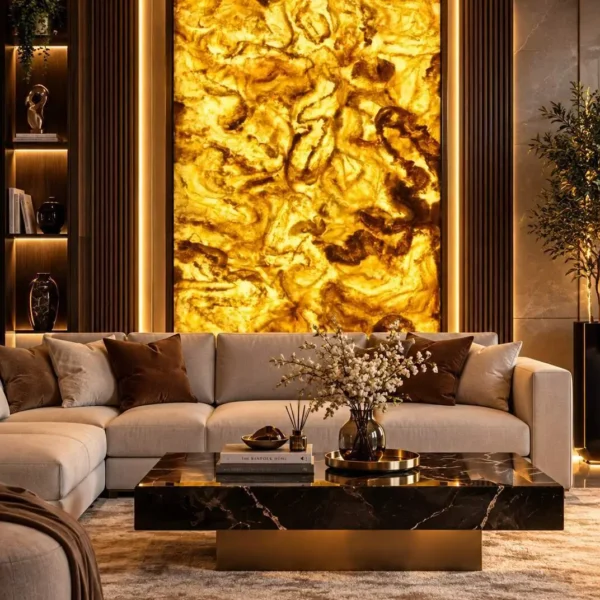 Golden Waves Onyx BackLit Sheet