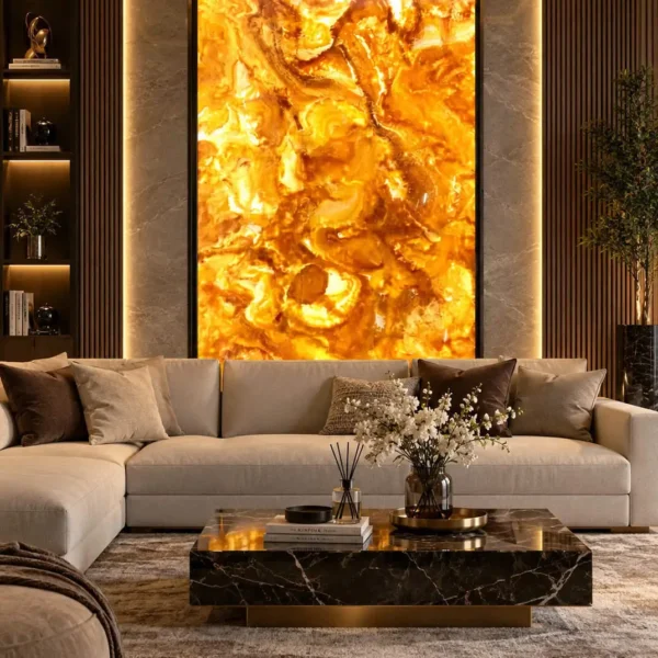 Golden Flame Onyx BackLit Sheet