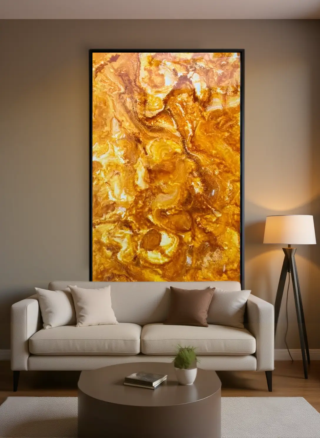Backlit Onyx Flame Design