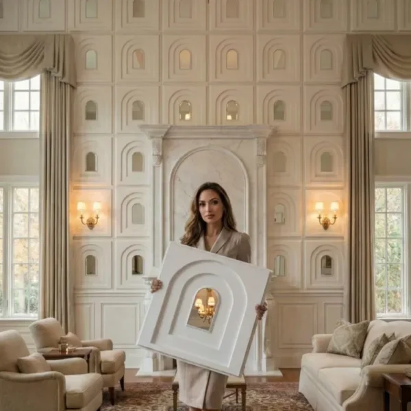 Arch 3D PVC Mirror Panel - 4 colors option - (Size 20x20in) - Min 10 Pcs